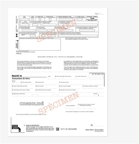 Consolidated T5008/RL-18 slip | Revenu Québec