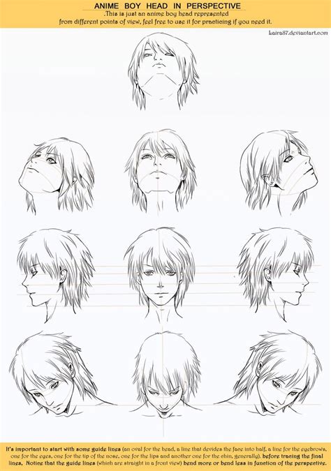 Anime Head Angles Perspective by Lairam on DeviantArt Anime Face ...