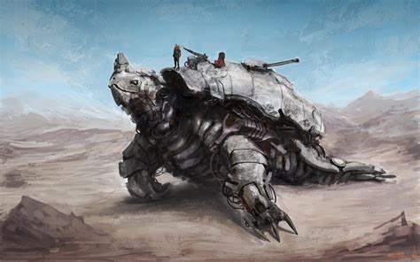 turtle, Robot, Artwork, Digital Art, Futuristic, Mech, Machine, Desert ...