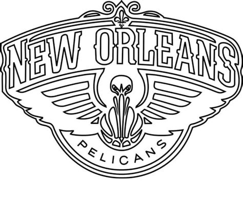 Pelicans Club NBA coloring page - Download, Print or Color Online for Free