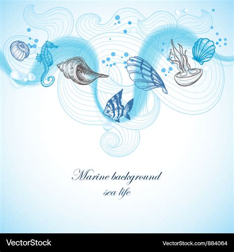 Marine background Royalty Free Vector Image - VectorStock