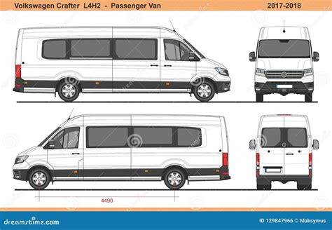 Volkswagen Crafter Passenger Van L4H2 2017-2018 Editorial Photo - Illustration of cargo ...