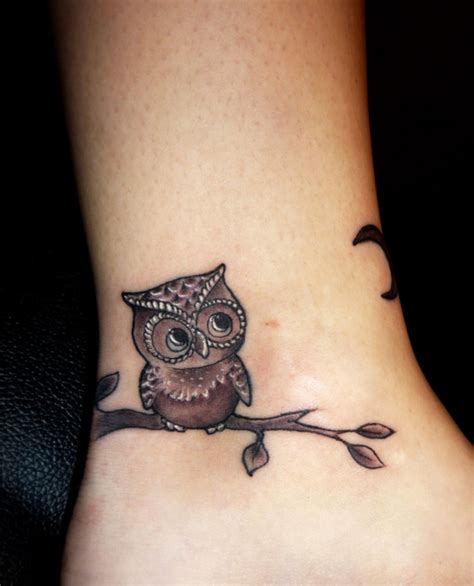 cute owl tattoo idea