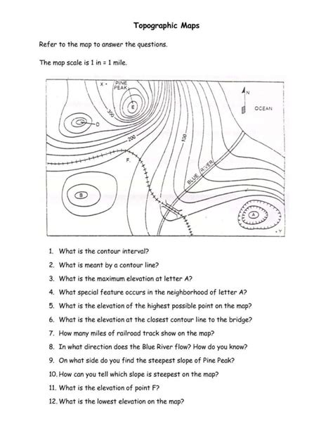 Topographic Map Worksheet Answers Worksheet Idea — db-excel.com