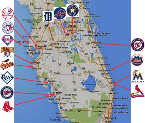 Map Of Spring Training Sites In Florida - Printable Maps