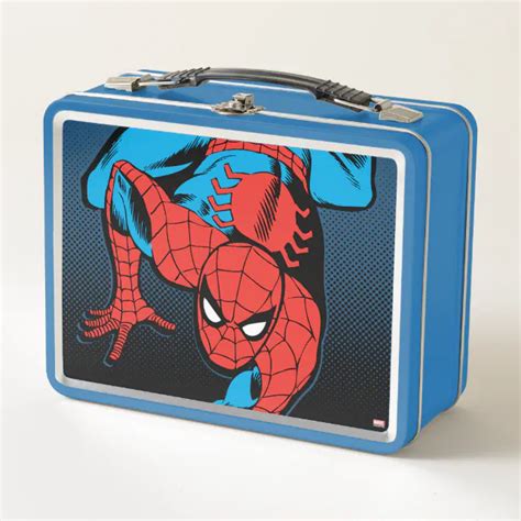 Retro Spider-Man Wall Crawl Metal Lunch Box | Zazzle