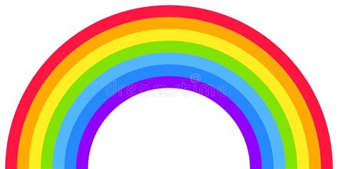 Rainbow Arc Shape, Half Circle, Bright Spectrum Colors, Colorful Striped Pattern Stock Vector ...