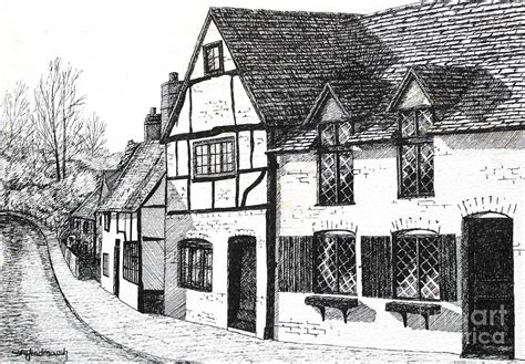 English Village Drawing by Shirley Miller - Fine Art America