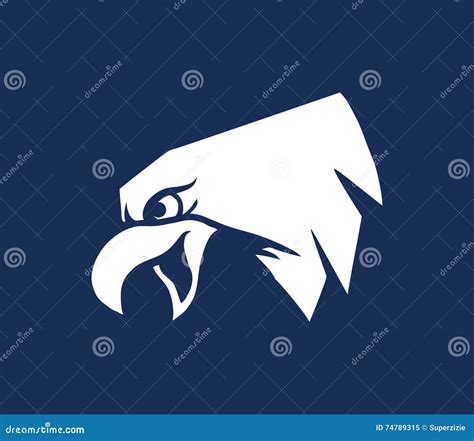 Bald Eagle Head Silhouette stock vector. Illustration of line - 74789315