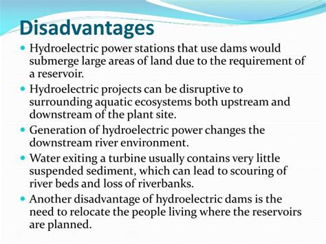 Hydroelectric Dams Advantages And Disadvantages