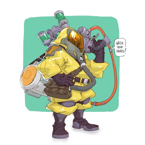 ArtStation - Hazmat suit guy (Overwatch Fanart), Nicolas Amarilla | Character design animation ...