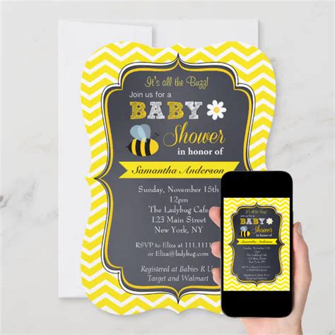 Bumble Bee Baby Shower Invitations | Zazzle