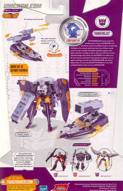 Transformers Cybertron Thunderblast - Transformers Tech Spec & Package ...