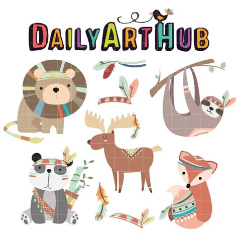 Tribal Animals Clip Art Set – Daily Art Hub // Graphics, Alphabets & SVG