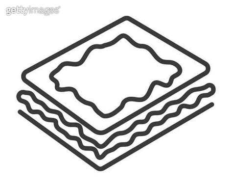 Puff pastry or pastry sheet breads line art vector icon 이미지 (1281244496) - 게티이미지뱅크