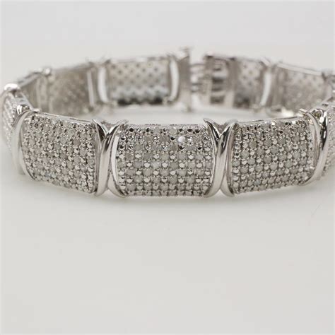 Sterling Silver Diamond Bracelet | Property Room