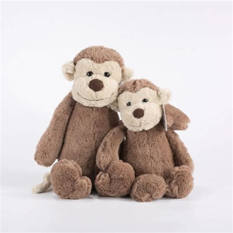 WEYA 30CM Brown Monkey Animal Plush Toys Stuffed Soft-in Stuffed ...