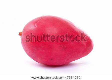 Pink Mango Fruit On White Background Stock Photo 7384252 - Shutterstock