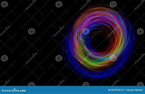 Black Hole Concept with Ring of Colorful Lights Around in Astronomy Concept Stock Image - Image ...