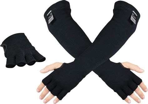 100% Kevlar Protective Sleeves- Anti Heat Scratch & Cut Resistant Arm Sleeve with Finger Opening ...