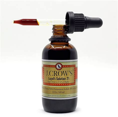 3 BOTTLES J.CROW'S® Lugol's Solution of Iodine 2% 2 Oz, Three Pack, 3 Bottles | eBay