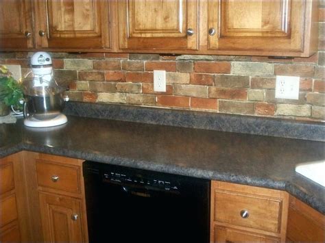 Sticky Backsplash Tiles Veneer Cost Stone Kitchen Peel And Stick Brick Tiles Self Stick Self ...