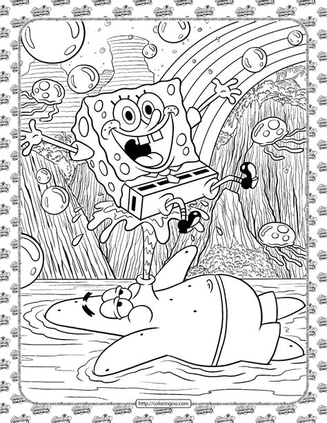 SpongeBob and Patrick Coloring Page | Coloring pages, Spongebob ...