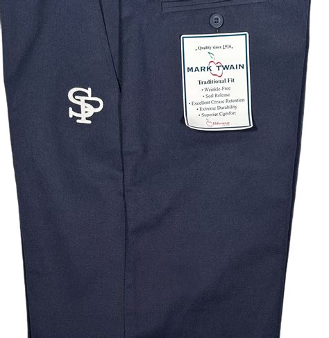 ST PAUL HIGH SCHOOL MENS Navy PANTS WITH St. Paul High LOGO – Michael's School Uniforms