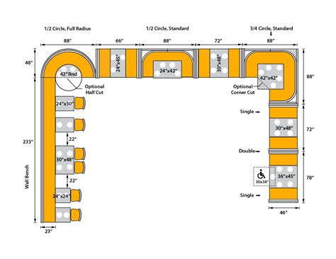 Architecture of Restaurant Booths - Booth Layout & Design | Restaurant ...