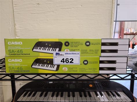 2 CASIO SA-46 ELECTRONIC KEYBOARDS - Able Auctions