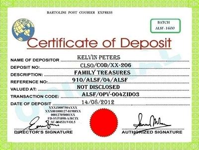 What is certificate of deposit