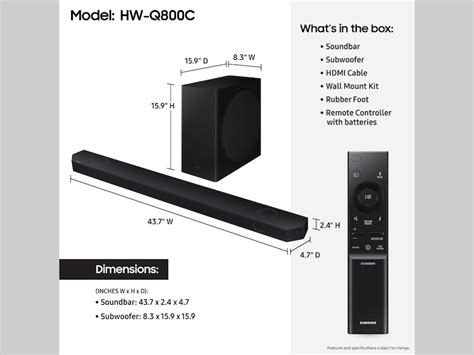 Q-series 5.1.2 ch. Wireless Dolby ATMOS Soundbar Q800C | Samsung US