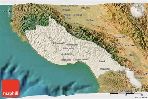 Map Of Santa Cruz County - Maping Resources