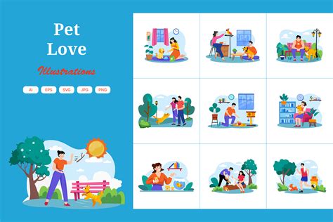 Premium Pet Love Illustration pack from Animal Illustrations