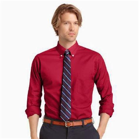 Men`s USA: Men's dress shirts - A way to wear a Red Dress Shirt