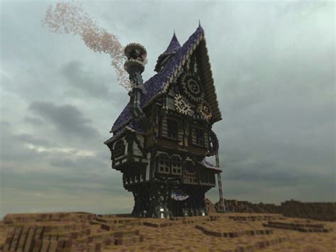 Steampunk house | Minecraft steampunk, Steampunk house, Minecraft designs