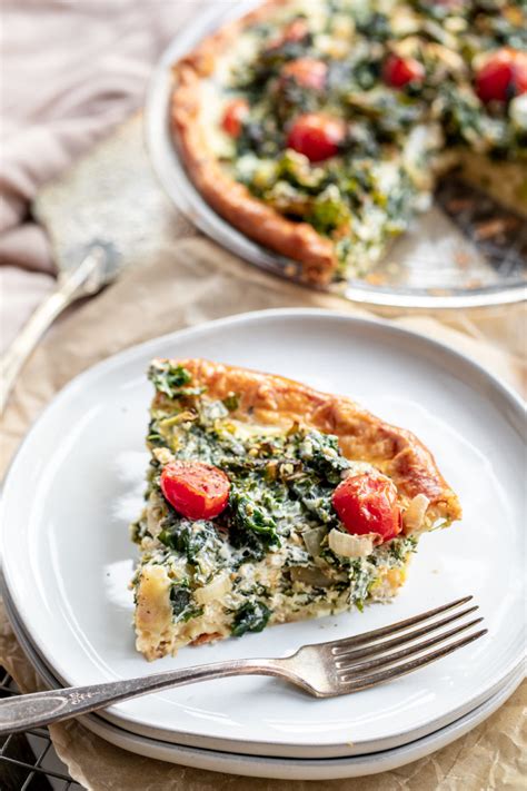 Egg White Quiche with Kale, Tomatoes, and Feta | Rosalynn Daniels