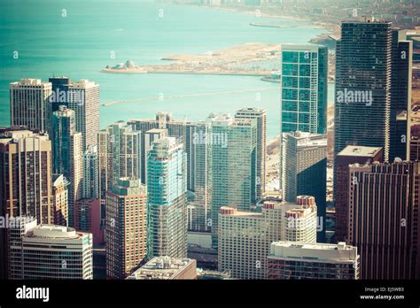 Chicago Skyline Aerial View Stock Photo - Alamy