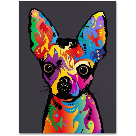 Trademark Fine Art "Chihuahua Dog Grey" Canvas Art by Michael Tompsett - Walmart.com