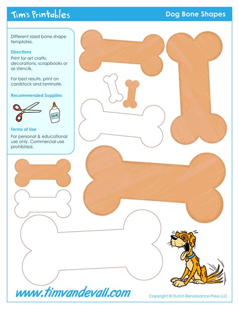 Free Printable Dog Bone Templates | Blank Dog Bone Shapes