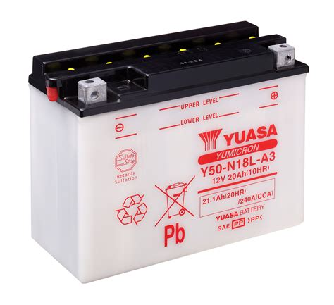 Yuasa Motorcycle Battery Y50-N18L-A3 12V 20Ah From County Battery