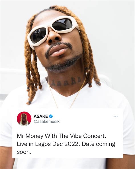 Asake wants Everyone to Get Ready for “Mr Money With the Vibe Concert ...