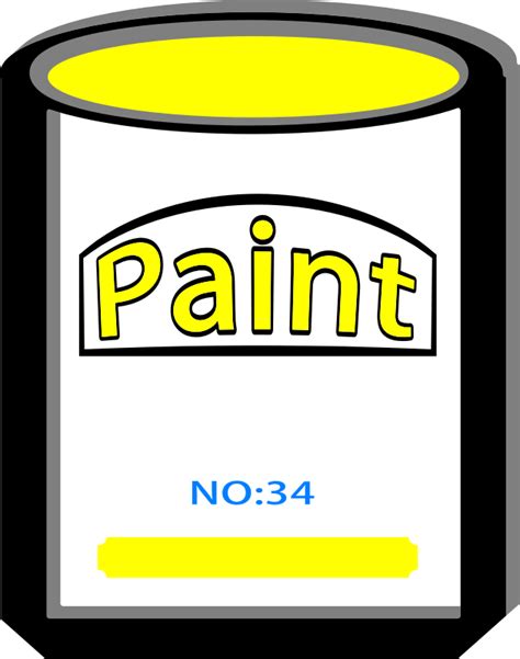 Clipart - Paint can yellow no34