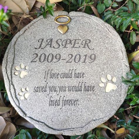 100% Personalized Pet Memorial Stones for Dogs or Cats Round | Etsy