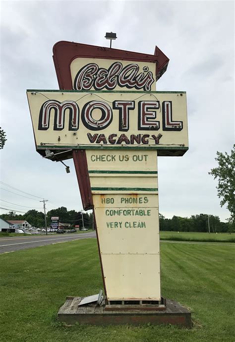 BelAir Motel, Rt. 11, north of Syracuse, NY. | Old signs, Neon jungle, Vintage signs