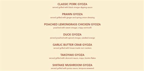 Ultimate Guide To Harajuku Gyoza Menu Prices Australia 2024 - AusMenu