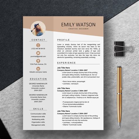 Creative Resume Template - Exclusive Resume Template