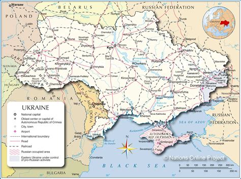 Political Map of Ukraine - Nations Online Project