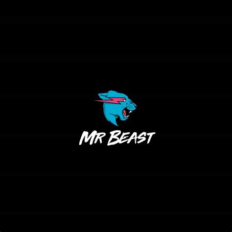 Download Mr Beast Logo And Wordmark In Black Wallpaper | Wallpapers.com