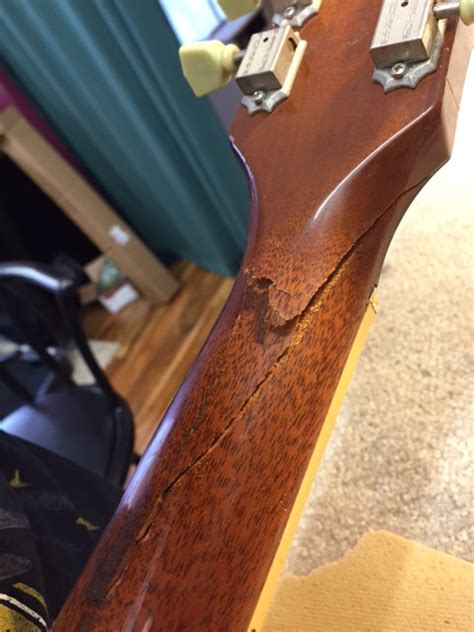 Guitar Repair Services — Silesia Guitars - Fixing a cracked neck ...